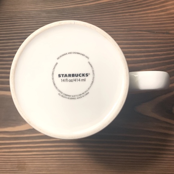 2014 Starbucks White Coffee Mug 14 fl oz., Iconic Green Mermaid Siren Logo - Picture 7 of 12